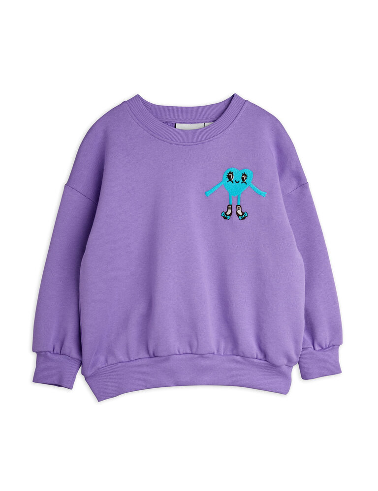 mini rodini Mini rodini -Heart in shoes emb sweatshirt Purple