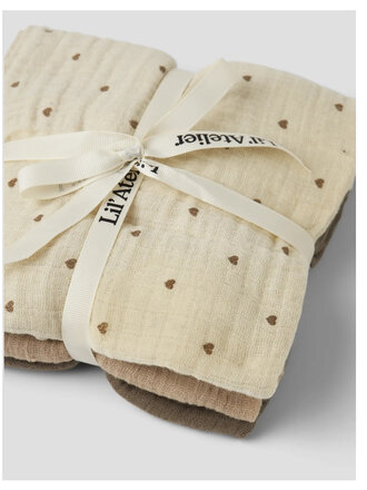 Lil' Atelier Lil Atelier - Isley 3pack nappies turtledove