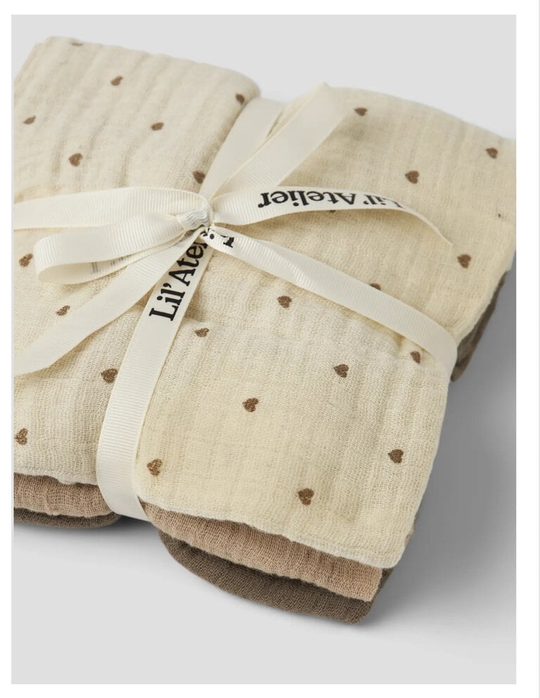 Lil' Atelier Lil Atelier - Isley 3pack nappies turtledove
