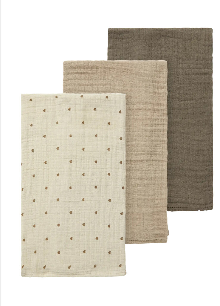 Lil' Atelier Lil Atelier - Isley 3pack nappies turtledove
