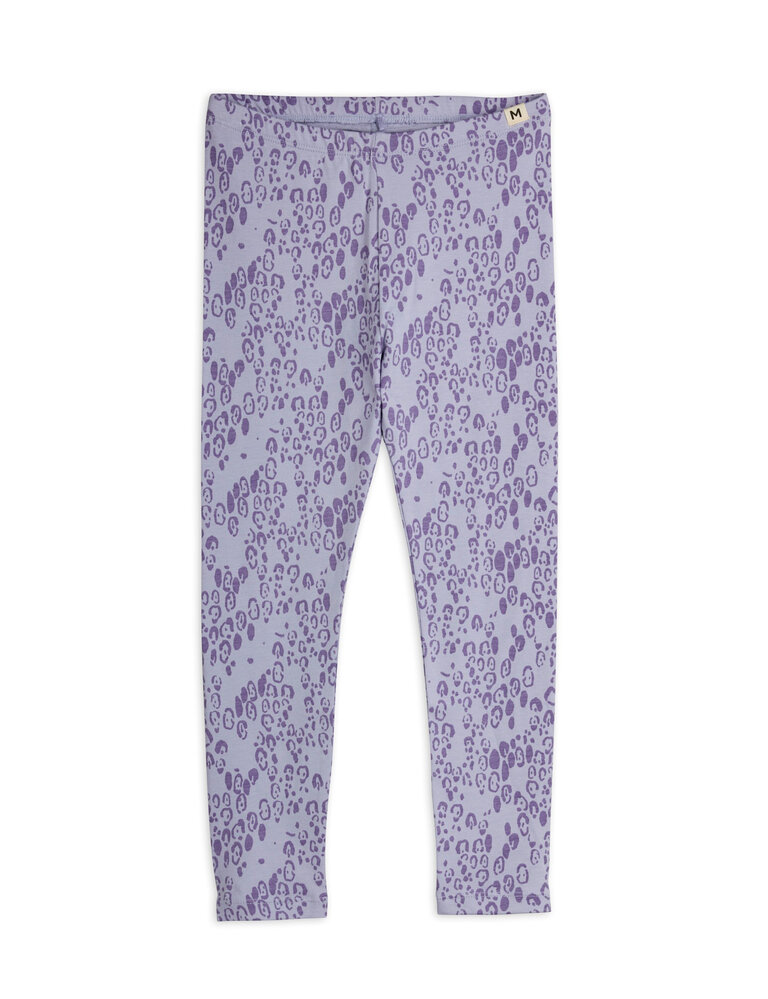 mini rodini Mini rodini -Mini leopard aop leggings  purple