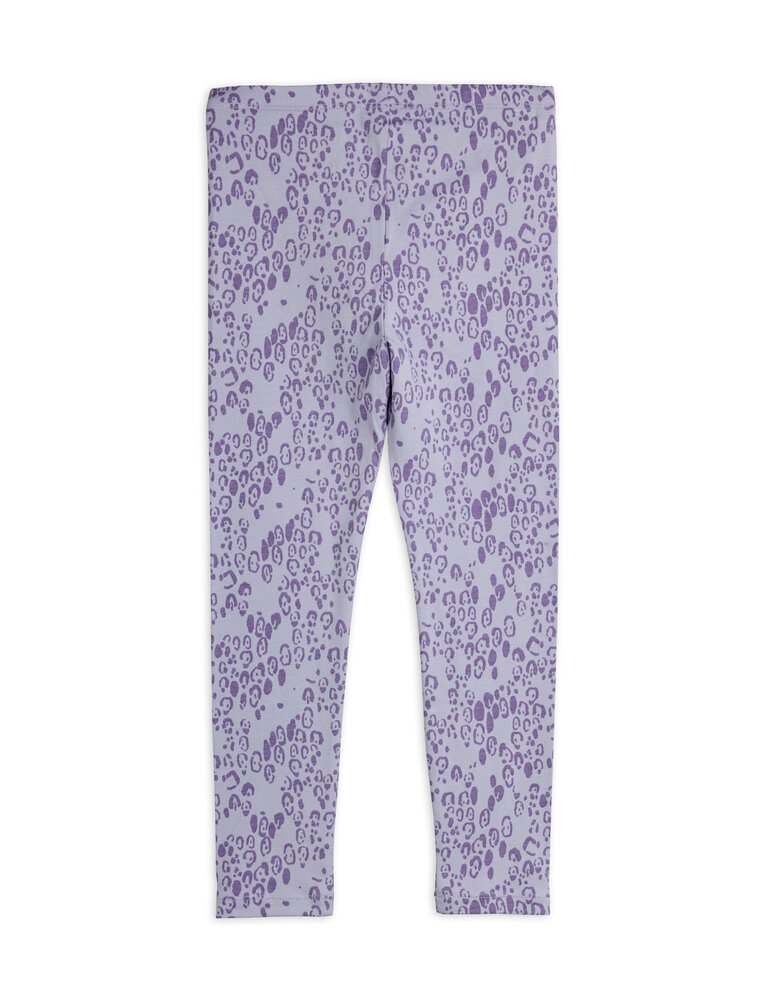mini rodini Mini rodini -Mini leopard aop leggings  purple
