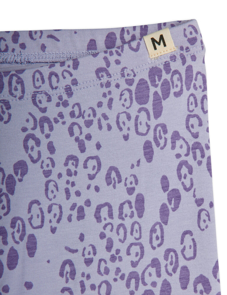 mini rodini Mini rodini -Mini leopard aop leggings  purple