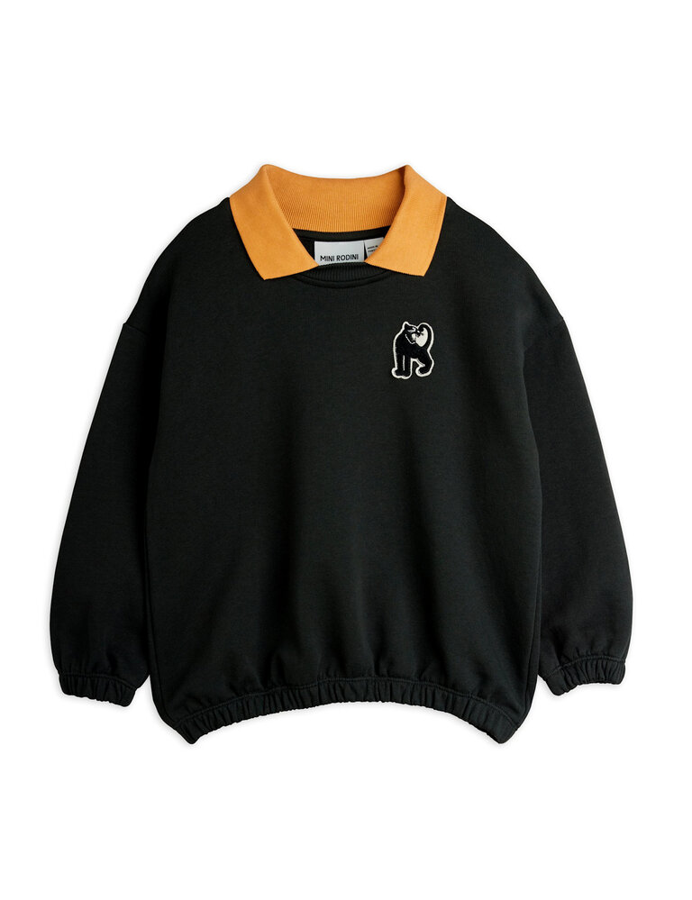 mini rodini Mini rodini -Panther patch collar sweatshirt