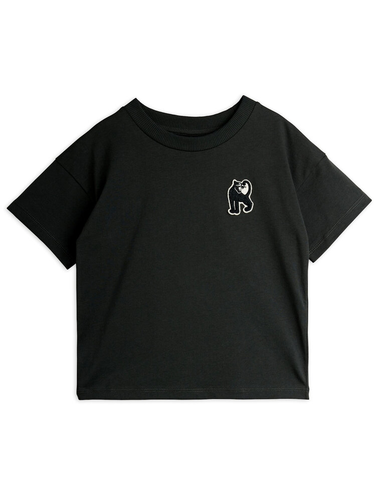mini rodini Mini Rodini -Panther patch ss tee Black