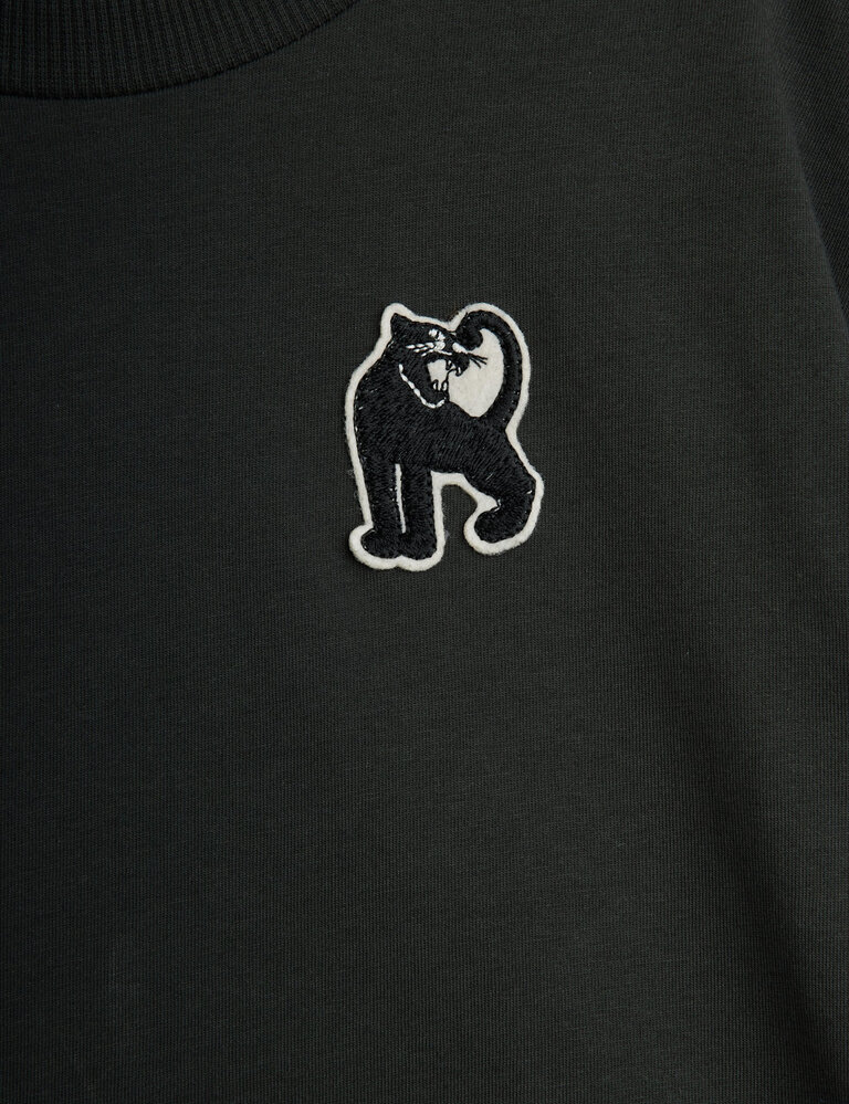 mini rodini Mini Rodini -Panther patch ss tee Black