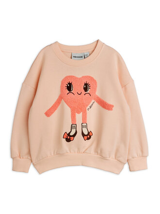 mini rodini Mini rodini -Heart in shoes chenille sweatshirt mini rodini Mini rodini -Heart in shoes chenille sweatshirt