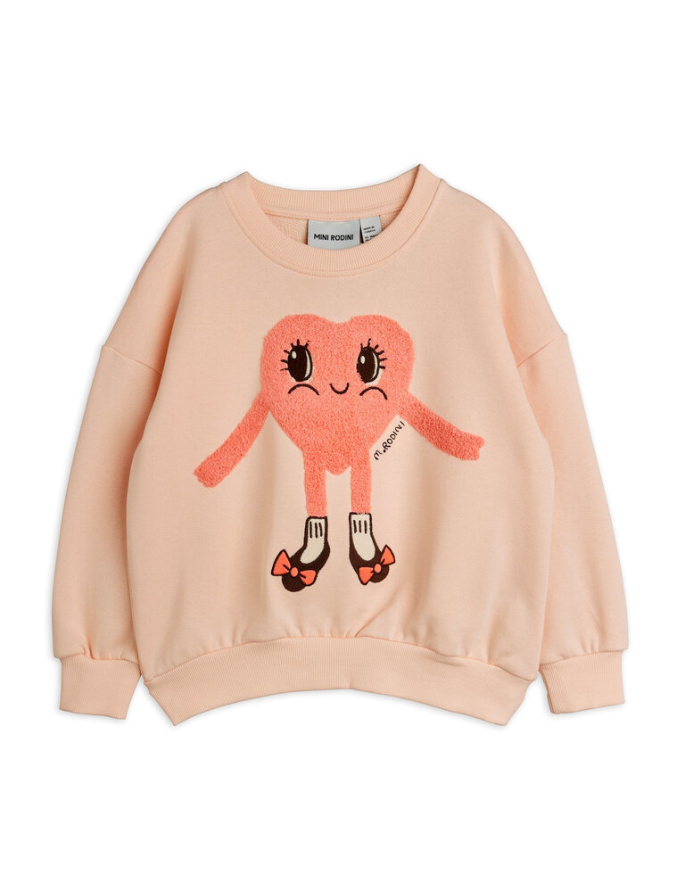 mini rodini Mini rodini -Heart in shoes chenille sweatshirt