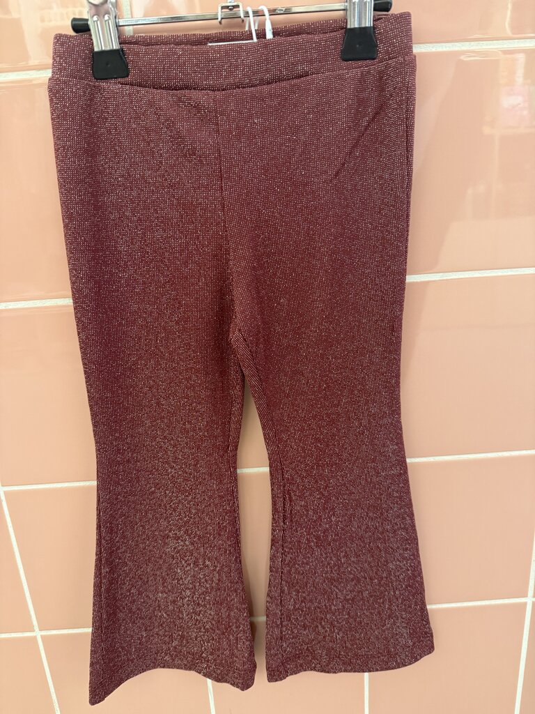 Name It Name it - roisin bootcut glitter pants burgundy