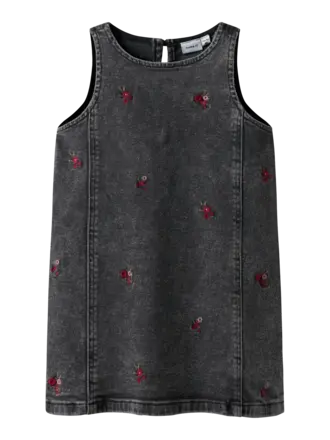 Name It Name it -  Spencer dress Grey Denim FLOWER Name It Name it -  Spencer dress Grey Denim FLOWER