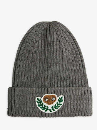 mini rodini Mini Rodini - E.T patch knitted hat grey