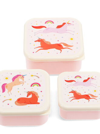 rex london Rex London -Snack boxes (set of 3) - Unicorn