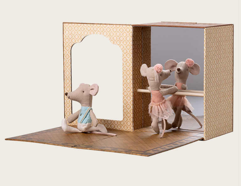 Maileg Maileg - Ballet mice in dance studio, Little sister and brother