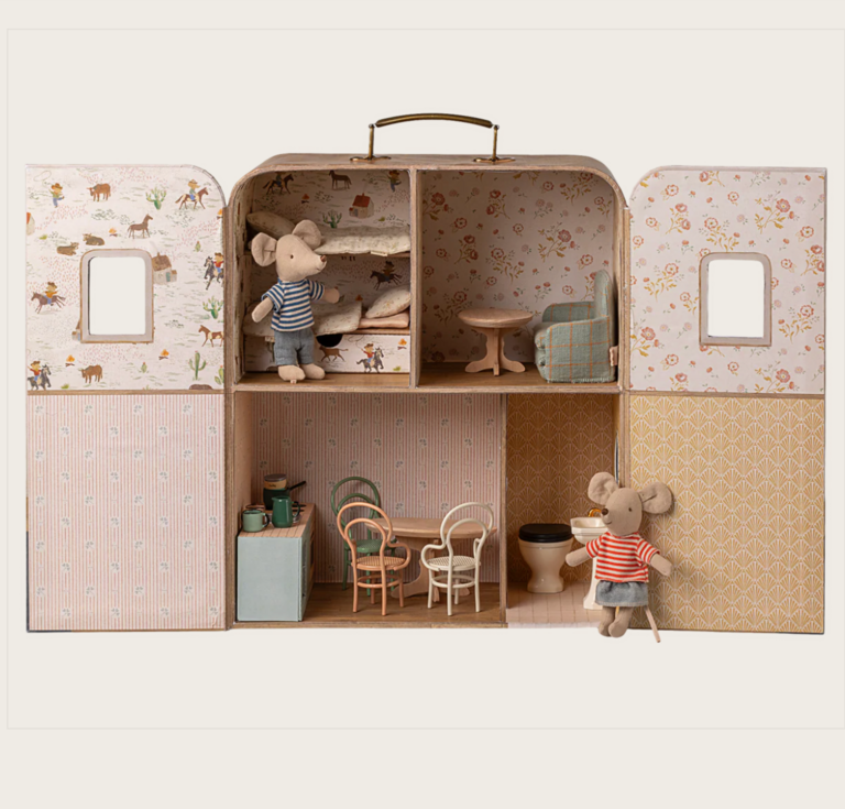 Maileg Maileg -SuitCasa, Little sister and brother mouse