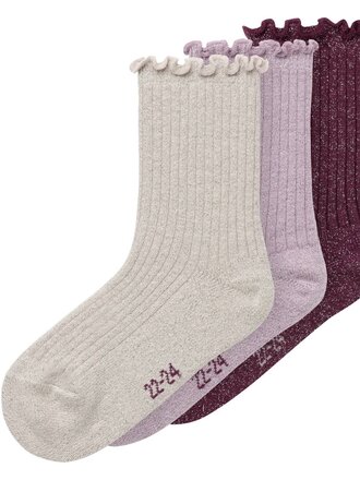 Name It Name it -glitter 3pack sock