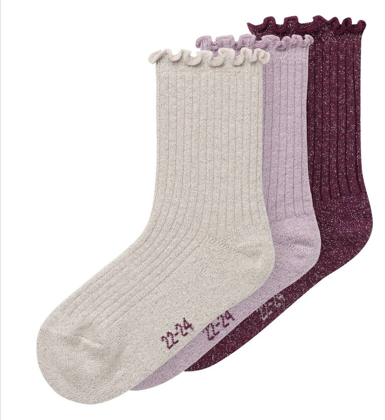 Name It Name it -glitter 3pack sock