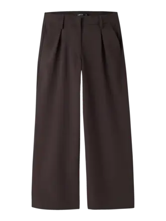 LMTD LMTD - Fluis pleat wide pants Black Coffee