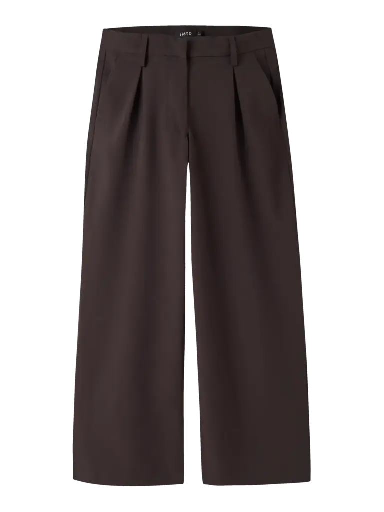 LMTD LMTD - Fluis pleat wide pants Black Coffee