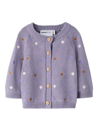 Name It Name it - Knit Cardigan Lavender Gray