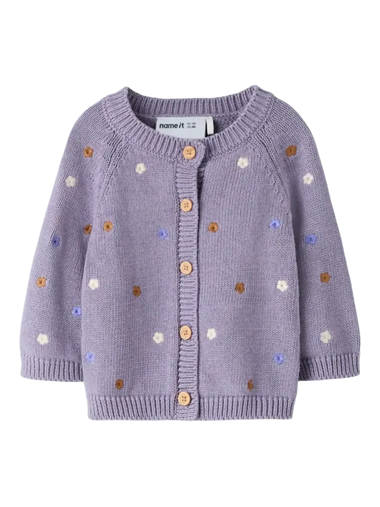 Name It Name it - Knit Cardigan Lavender Gray