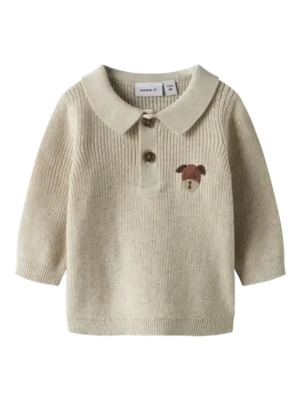 Name It Name it - Tant knit Polo Peyote Melange
