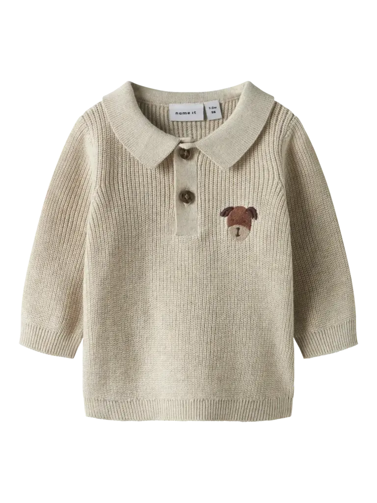 Name It Name it - Tant knit Polo Peyote Melange
