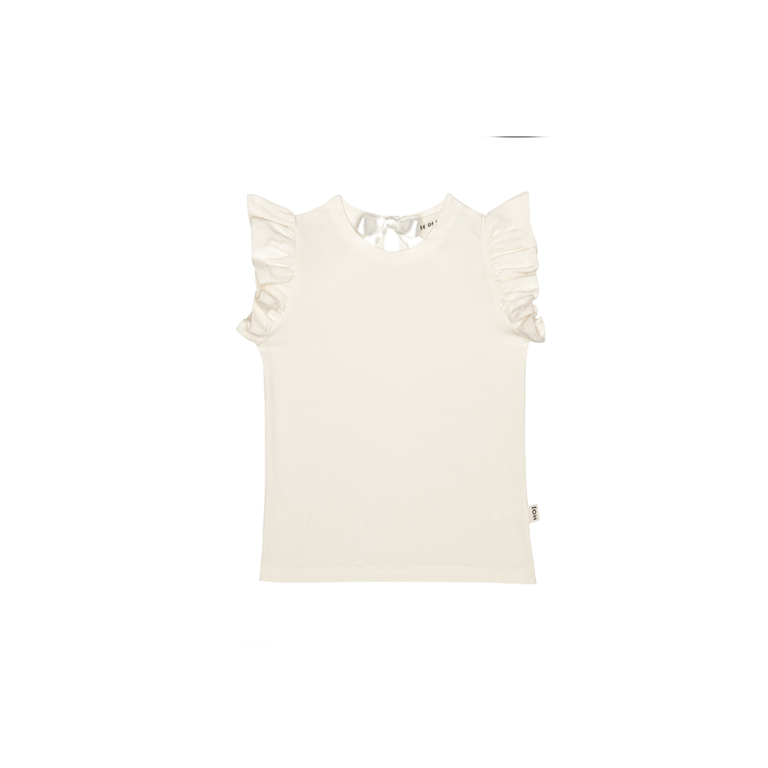 House of Jamie House of jamie - ruffled tee cream