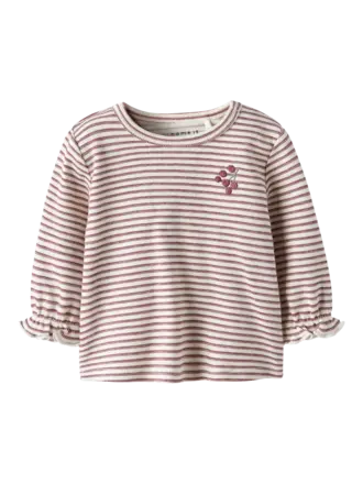 Name It Name it - Bripa stripe top Oxblood Red