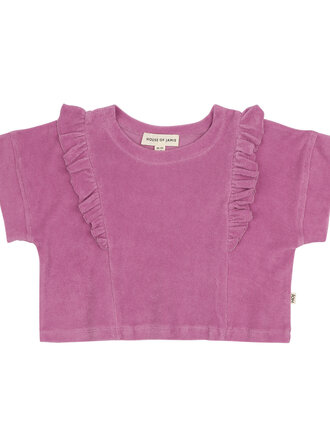 House of Jamie House of jamie - ruffled terry tee violet