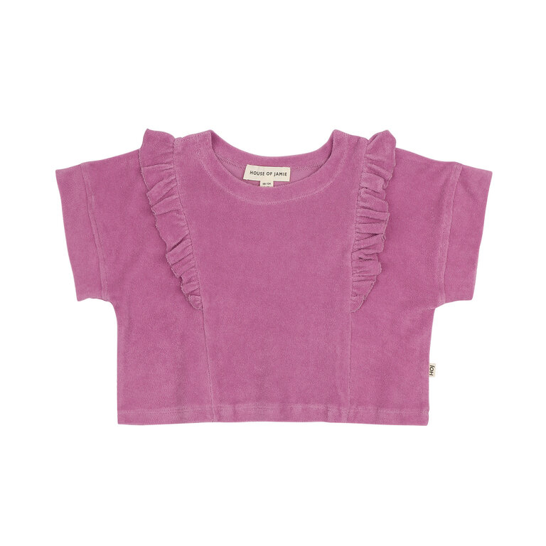 House of Jamie House of jamie - ruffled terry tee violet