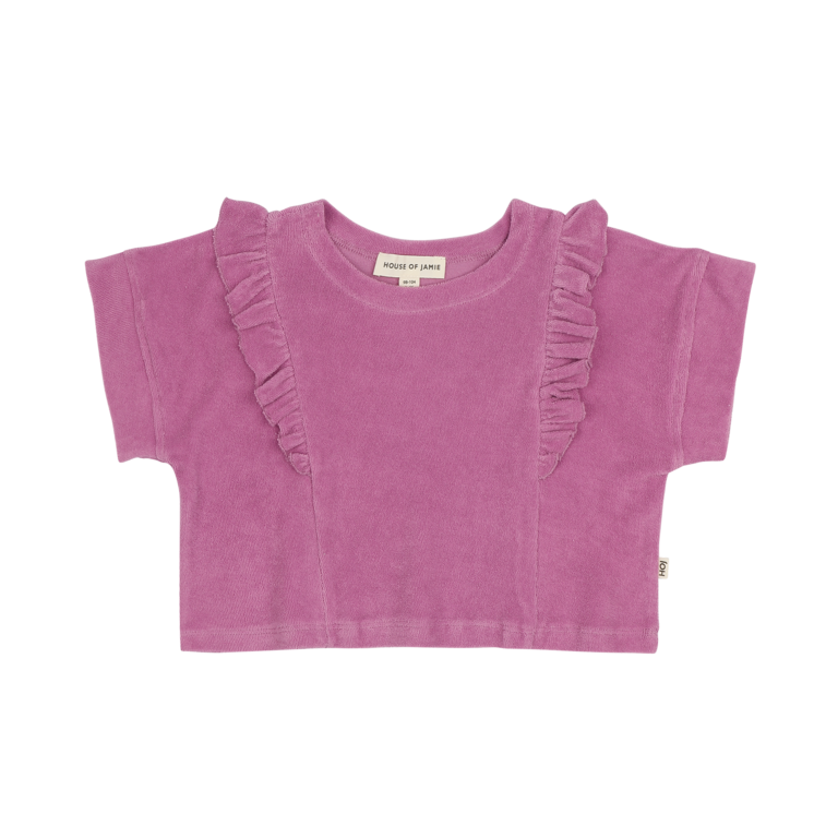 House of Jamie House of jamie - ruffled terry tee violet