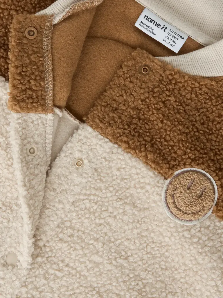 Name It Name it - Teddy cardigan Pumice Stone smiley