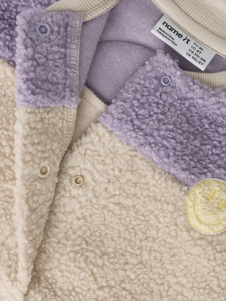 Name It Name it - Teddy cardigan Lila smiley