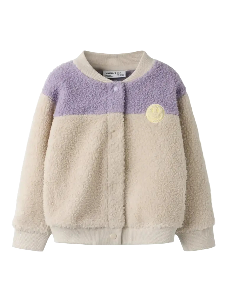 Name It Name it - Teddy cardigan Lila smiley