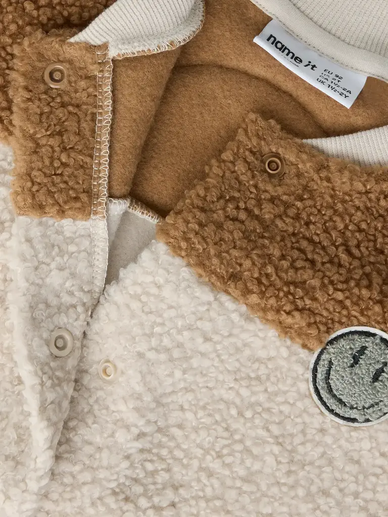 Name It Name it - Teddy Vest  Pumice Stone Smiley