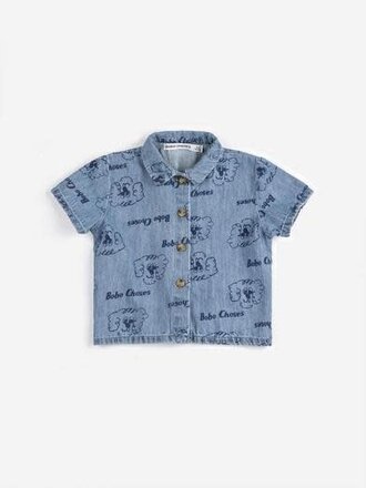 Bobo Choses bobo choses - baby Pickles The Dog  denim shirt