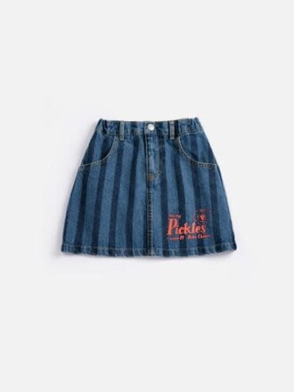 Bobo Choses bobo choses -Pickles The Dog Striped denim skirt