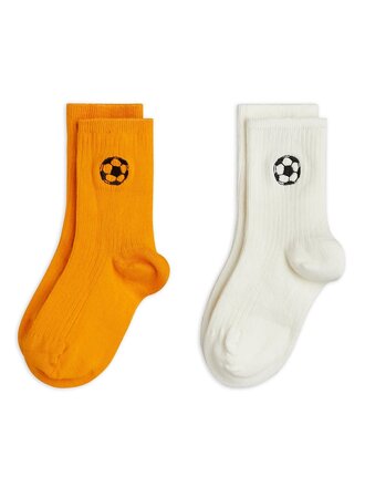 mini rodini Mini rodini -Football emb ribbed 2-pack socks