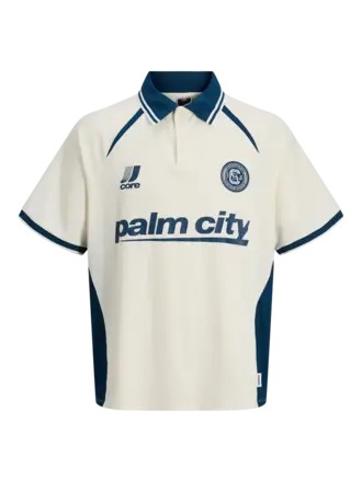 jack&jones Jack & jones  CLUB RIBBED FOOTBALL POLO WHITE
