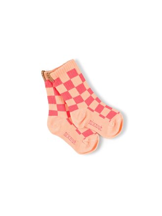 Nixnut nixnut - Checkered Socks coral