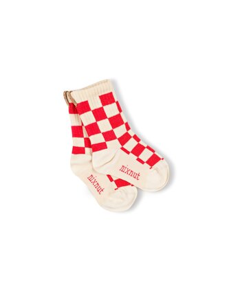 Nixnut nixnut - Checkered Socks tomato