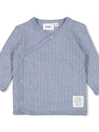 Feetje Feetje - overslag shirt rib blue