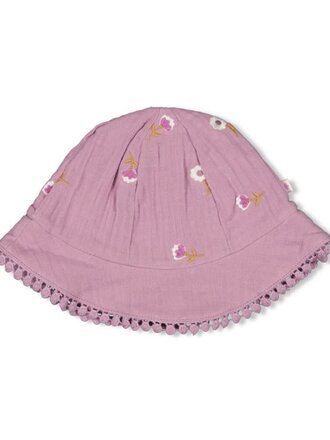 Feetje feetje - zonnehoed paars flower