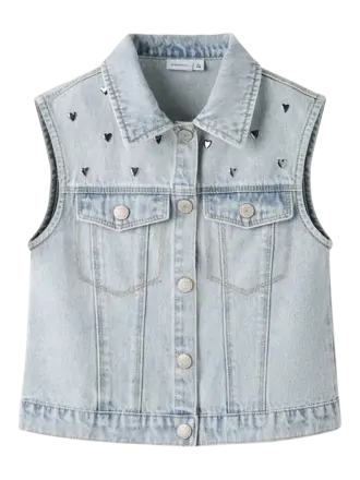 Name It Name it -FLIORA HEART STUDS DNM VEST