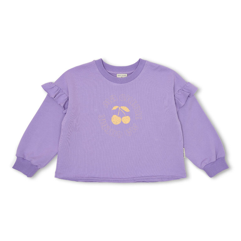 petit blush Petit Blush - June ruffle sweater chalk violet