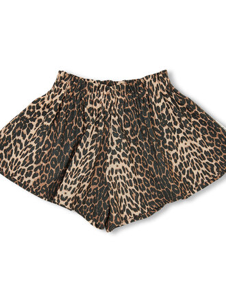 petit blush petit blush - ruffle short leopard