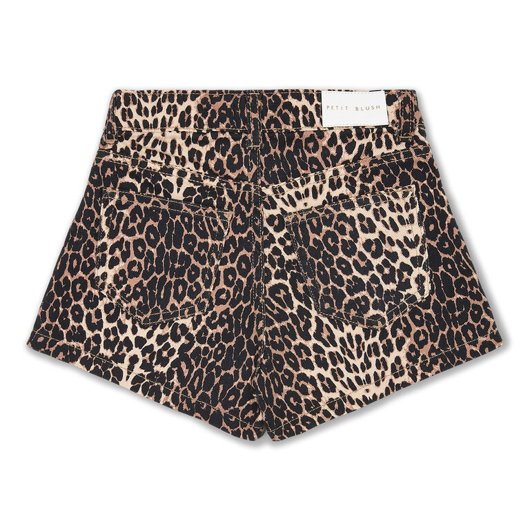 petit blush petit blush - jeans short leopard