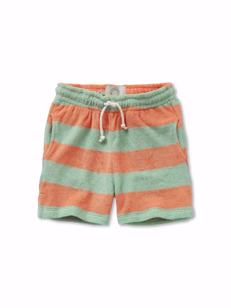 Sproet & Sprout Sproet&Sprout - terry short block stripes silt green