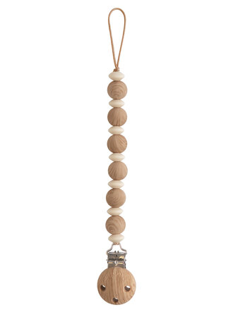 Mushie Mushie - speenketting luna Faux wood