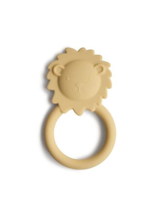 Mushie MUSHIE - TEETHER LION - SOFT YELLOW